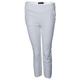 Loro Piana, pantalón capri de lino blanco corto Blanco