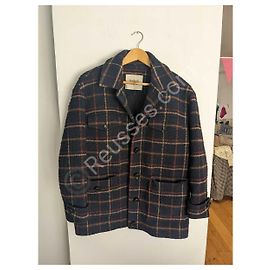 Navy blue checkered caban coat Ba&Sh size 1 Other