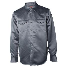 Acne Studios, Satin-Westernhemd in Grau Grau