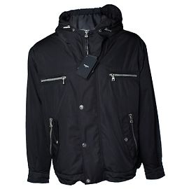 Balmain, blouson aviateur à capuche en noir Noir