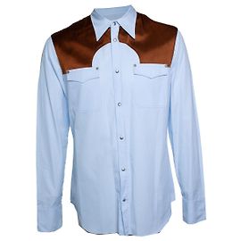 Autre Marque Camicia western blu Maison Margiela Marrone Blu