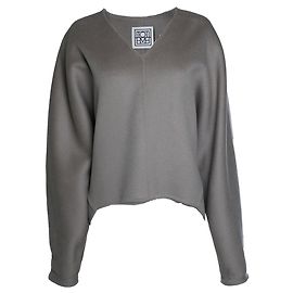 Totême Toteme, V-Ausschnitt Wollpullover Rennes in Grau Grau