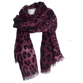 Cachecol estampado de leopardo em roxo da Dolce & Gabbana Roxo