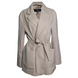 Weekend Max Mara, blazer beige oversize con cintura Altro