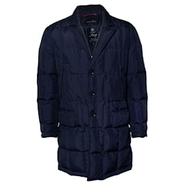 Fay, blue quilted overcoat Blue