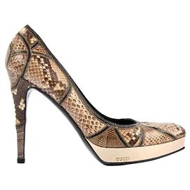 Gucci High Heels Leder Braun Braun