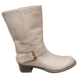 Chloé Ankle Boots Beige Leather Beige