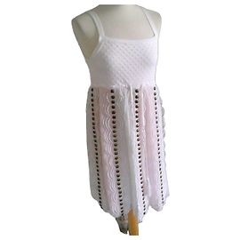 Manoush Seidenkleid Weiß Pastell Weiß
