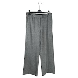 Maje Jacquard Wool Pants Grey Grey