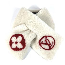 Monogram Flower Schal von Louis Vuitton Weiß Rot