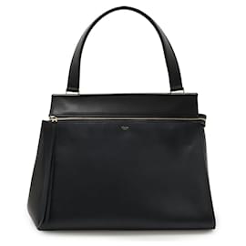 Céline Celine Edge Medium Lederhandtasche Schwarz