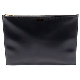 Pochette en cuir Yves Saint Laurent Noir