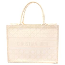 Sac en toile Book Tote Medium Christian Dior Blanc