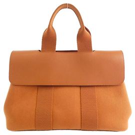 Borsa in Tela Chevron Valparaiso PM di Hermès Marrone