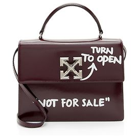Off White Bolsa Jitney 2.8 em couro Off-White Roxo
