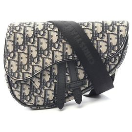 Dior Saddle Oblique Jacquard Shoulder Bag Brown Beige