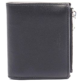 Yves Saint Laurent Leder Bifold Geldbörse Schwarz