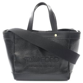 Borsa Tote T Screw Tom Ford in PVC, tela e pelle Nero