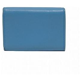 Balenciaga-Carteira de couro trifold Balenciaga Everyday-Azul