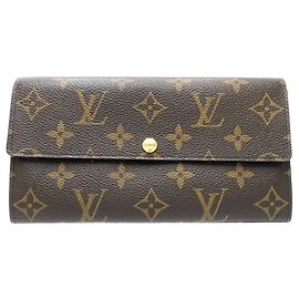 Cartera Larga Monograma Sarah de Louis Vuitton Castaño