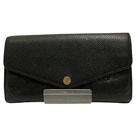 Cartera Larga Sarah Monogram Empreinte de Louis Vuitton Negro