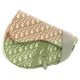 Dior-Dior Multicolor Oblique Canvas Saddle Crossbody-Brown