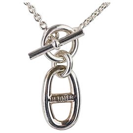 Collar de Plata 925 Amuleto Chaîne d'Ancre Hermès Plata Metálico