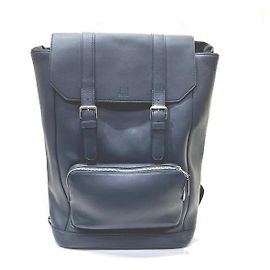 Alfred Dunhill Dunhill Hampstead Flap Leather Backpack Black