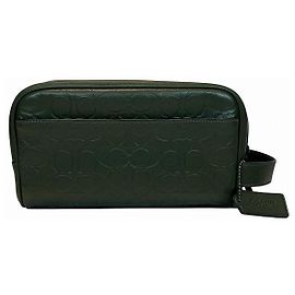 Coach Signature Small Reisetasche aus Leder Grün