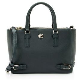 Tote Multi Robinson Saffiano Small de Tory Burch Vert