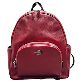 Coach 5666 Leather Backpack Red