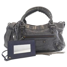 Balenciaga The First Lammledertasche Blau