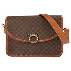 Céline Borsa a Spalla Celine Vintage Macadam Marrone Marrone