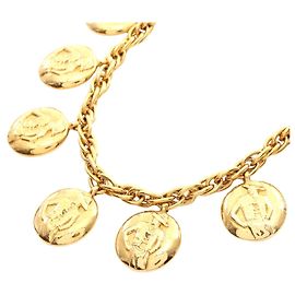 Collana Chanel Mademoiselle Placcata Oro D'oro Metallico