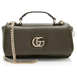Gucci Petit Sac à Main GG Milano en Cuir Matelassé Vert
