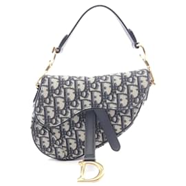 Dior-Dior Mini Saddle Bag Canvas Leather-Black