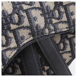 Dior-Dior Mini Saddle Bag Canvas Leather-Black