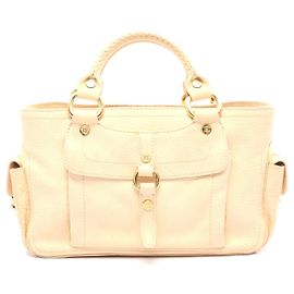 Céline Celine Leather Boogie Macadam Tote Bag Brown Beige
