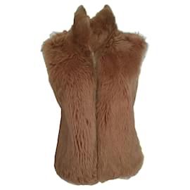 Gilet réversible en shearling Hermès camel Camel
