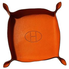 Hermès H Evelyne Tablett Orange Lammleder Orange