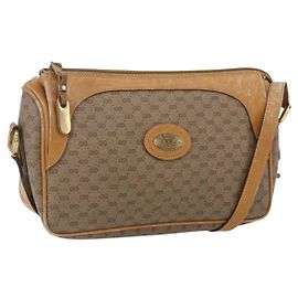 Gucci Sac à épaule Micro GG Supreme en PVC beige et or Auth 160560 Beige Doré