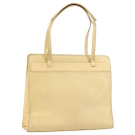 LOUIS VUITTON Bolsa Tote Epi Croisette PM Vainilla M5249A LV Auth ti3610 Otro