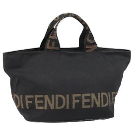 Borsa FENDI in nylon nero e argento autentica 160704 Nero Argento