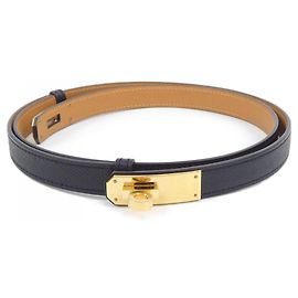 Hermès Cinturón Hermes Kelly 18mm Negro