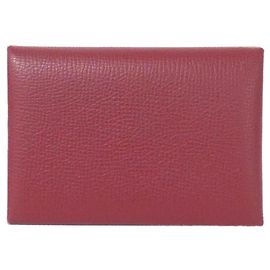 Monedero Calvi Duo Verso de Hermès Roja