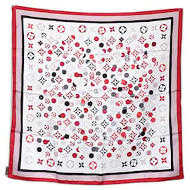 Bufanda de seda roja Louis Vuitton Roja