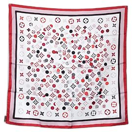 Sciarpa di seta rossa Louis Vuitton Rosso