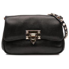 Valentino Sac en cuir noir Rockstud petit modèle Noir