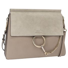Chloé Sac à épaule Chloe Fay en cuir suédé beige doré Auth BA9070 Beige Doré