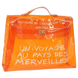 Hermès HERMES Sac à main Kelly en vinyle Orange Auth 158158 Orange
